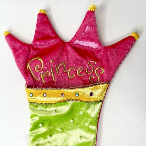 Dan Dee "Princess"‎ Pearl Embellished Pink Girls Christmas Stocking 20" - Picture 2 of 7